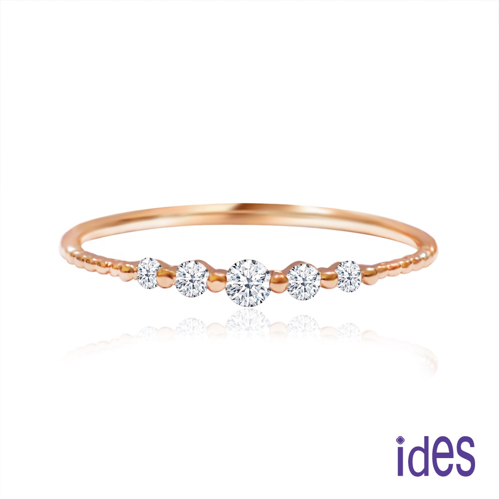 ides愛蒂思鑽石 日系輕珠寶14K玫瑰金系列鑽石戒指/優雅