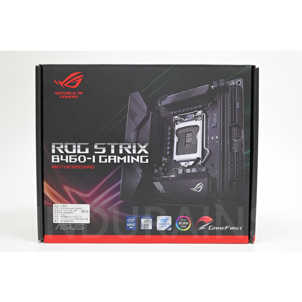 【現貨免等】ASUS ROG STRIX B460-I GAMING | ITX主機板 + INTEL I3 10100