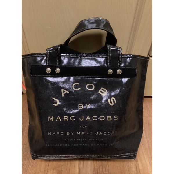 Marc jacobs全新亮面帆布包超大容量上學上班超ok