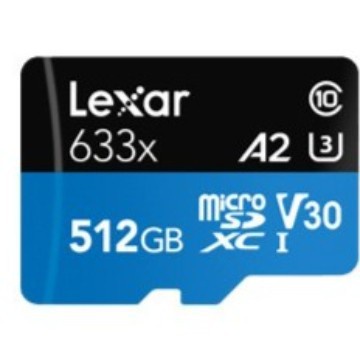 Lexar Microsd 512GB 高性能 633x 高達 100Mb/s 存儲卡