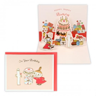 (現貨)日本 嚕嚕米 小不點 溜溜們 立體生日賀卡 立體生日卡片 生日卡片 造型卡片 卡片 禮物 生日蛋糕