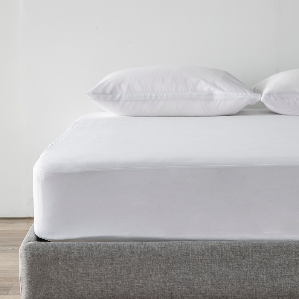 【HOLA】PAB 極細纖維床包式防水防螨床墊保潔墊 雙人
