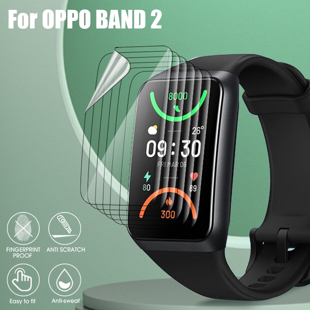 Oppo Band 2 風格智能手環屏幕保護膜軟 TPU 透明保護膜保護套 Band2 智能手環配件