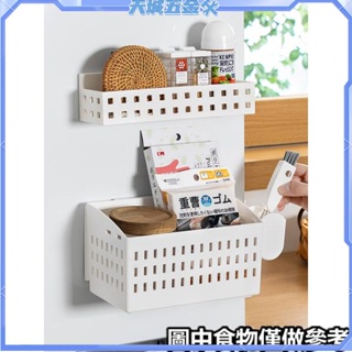 ✡冰箱磁吸收納✡日本磁吸置物架冰箱側面保鮮膜收納盒磁鐵免打孔壁掛式磁石收納盒