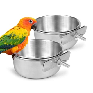 鸚鵡食盆杯 不銹鋼食盒 水罐 水盆 水杯 食碗 食杯 食槽 八哥 鳥類鳥食杯 餵食器