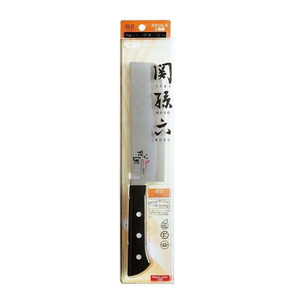 【HOLA】貝印關孫六萌黃方型鋼刀16.5cm(AE-2904)