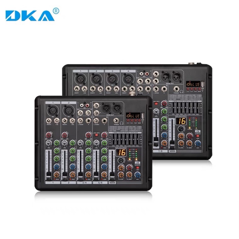 DKA 6軌混音器 mixer EQ 藍芽 效果器 48v