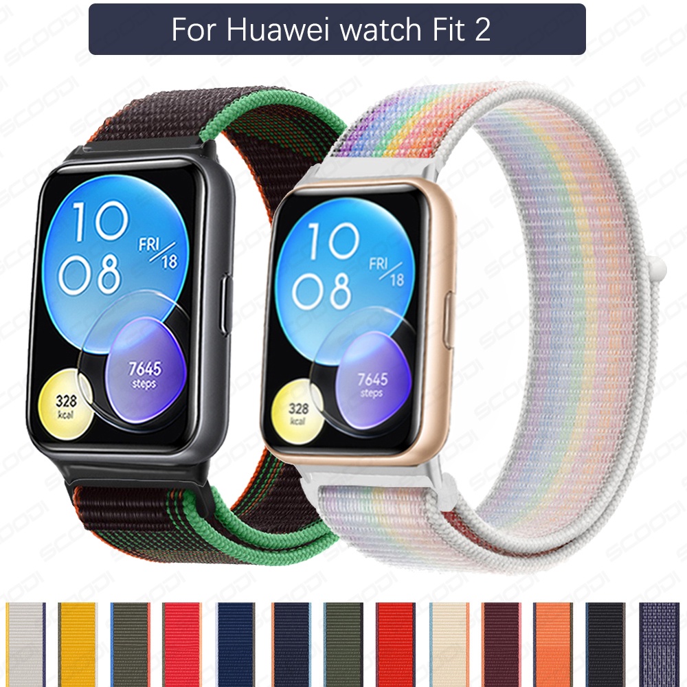 適用於華為 watch Fit 2 錶帶智能手錶配件替換腕帶手鍊的尼龍環帶
