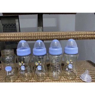 KuKu酷咕鴨 🧡bab 防脹氣PES寬口徑奶瓶 寬口瓶 附 副廠 母乳實感 奶嘴 或 小獅王專利墊片 玻璃奶瓶