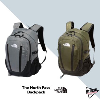 THE NORTH FACE 旅行 多夾層 露營 登山 尼龍 後背包 灰 軍綠 NM72203【彼得潘】