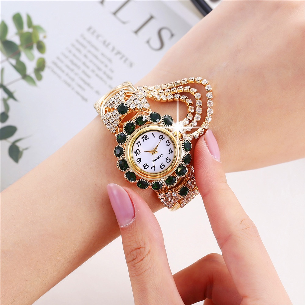 CHEN'S 奢華鑲鑽氣質手錶 石英錶 女士手錶 腕錶 手鐲手錶