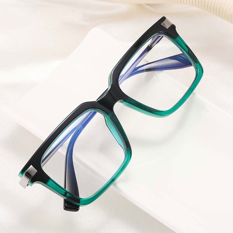 貓眼方形防藍光光學眼鏡框男士女士時尚電腦眼鏡