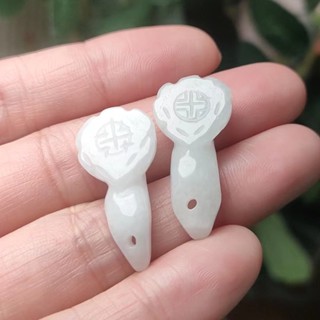【艾朵拉水晶】【請先聊聊確認有無現貨】時尚經典配飾緬甸A貨翡翠如意掛件迷你兒童款冰潤翡翠如意吊墜