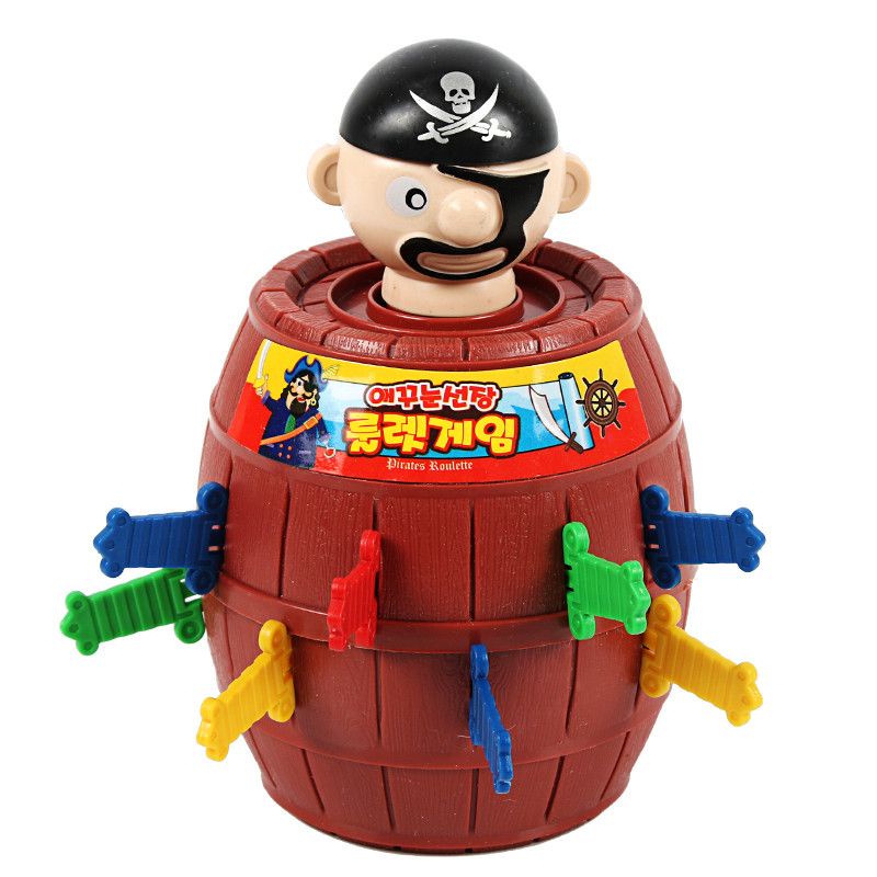 暢銷丨咬手指整蠱海盜木桶叔叔兒童海盜插劍桶桌面游戲聚會玩具