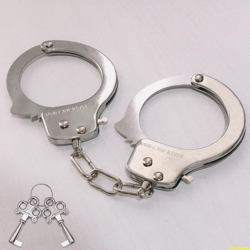 【拼全臺灣最低價格】成人影視劇本殺道具鐵質手銬道具表演道具兒童玩具金屬不銹鋼手拷