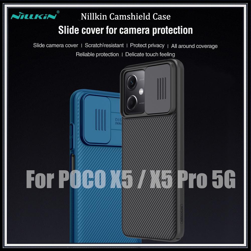 XIAOMI Nillkin 適用於小米 POCO X5 Pro 5G 外殼 CamShield 外殼滑動相機鏡頭保護