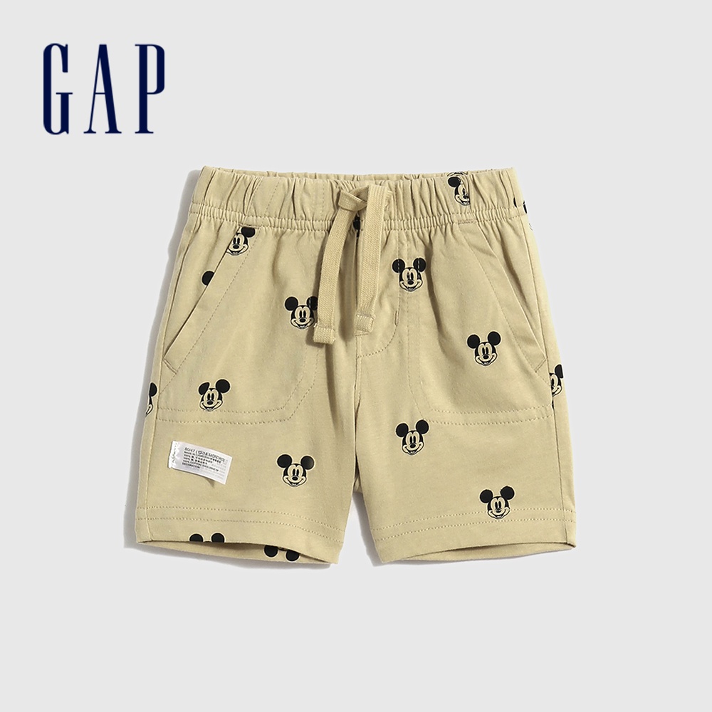 Gap 嬰兒裝 Gap x Disney迪士尼聯名 印花短褲-卡其色(600142)