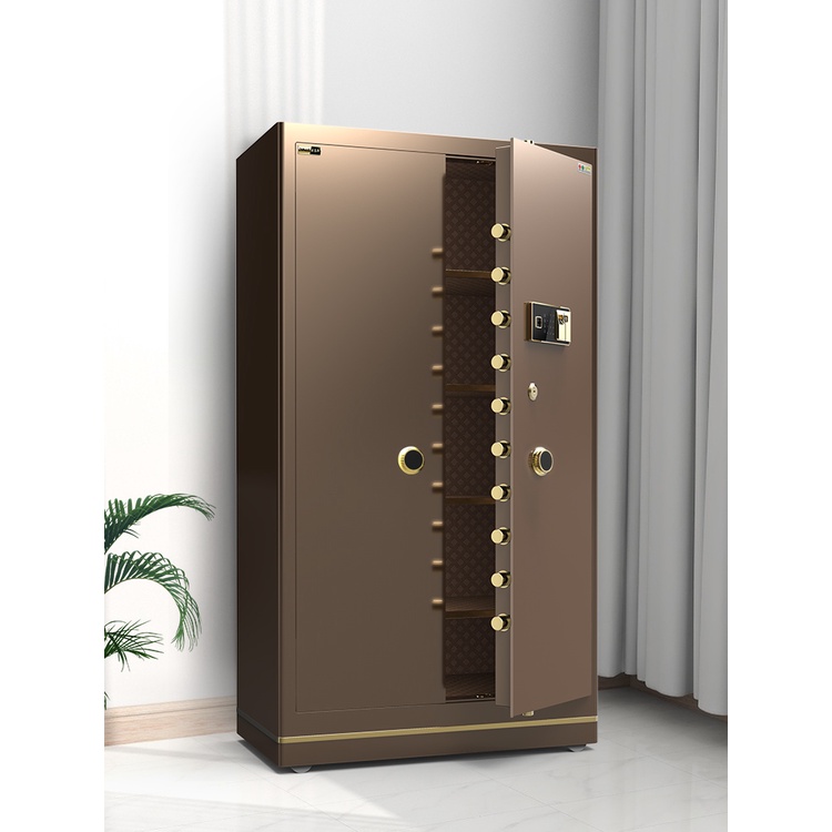 免運 保險箱 電子密碼箱 保險櫃 保管櫃 儲物櫃 保险柜家用 密码大型双门1米指纹电子1.8米对开门办公保险箱