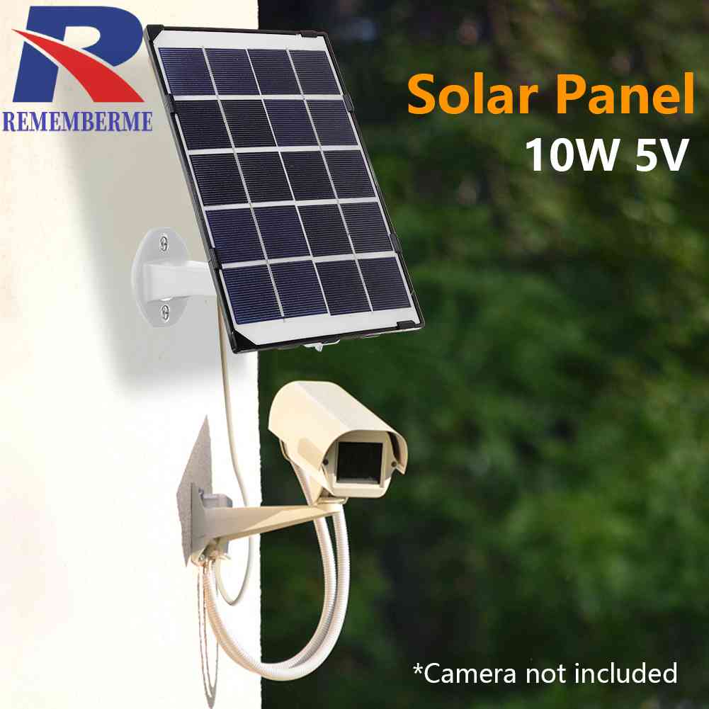 10W 5V Solar Panel for Wireless Outdoor Security Camera IP65