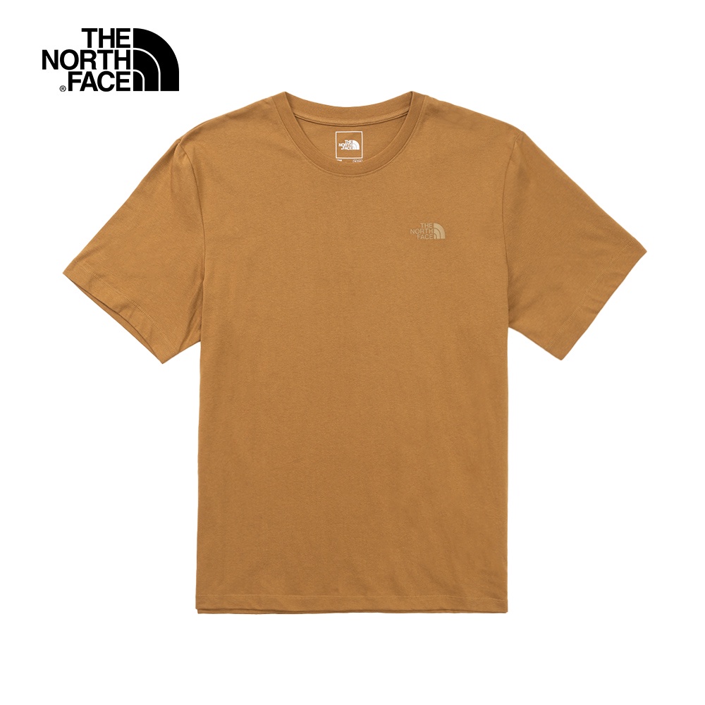 The North Face北面男款棕色吸濕排汗簡約圓領短袖T恤｜7WCJ173