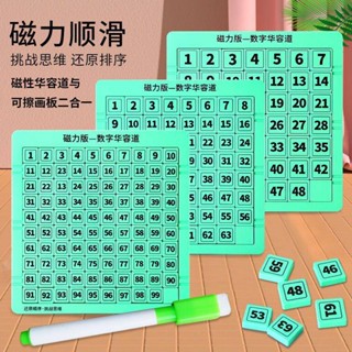兒童益智磁力數字華容道幼兒園最強大腦數字玩具大童拼圖3到12歲啟蒙教育