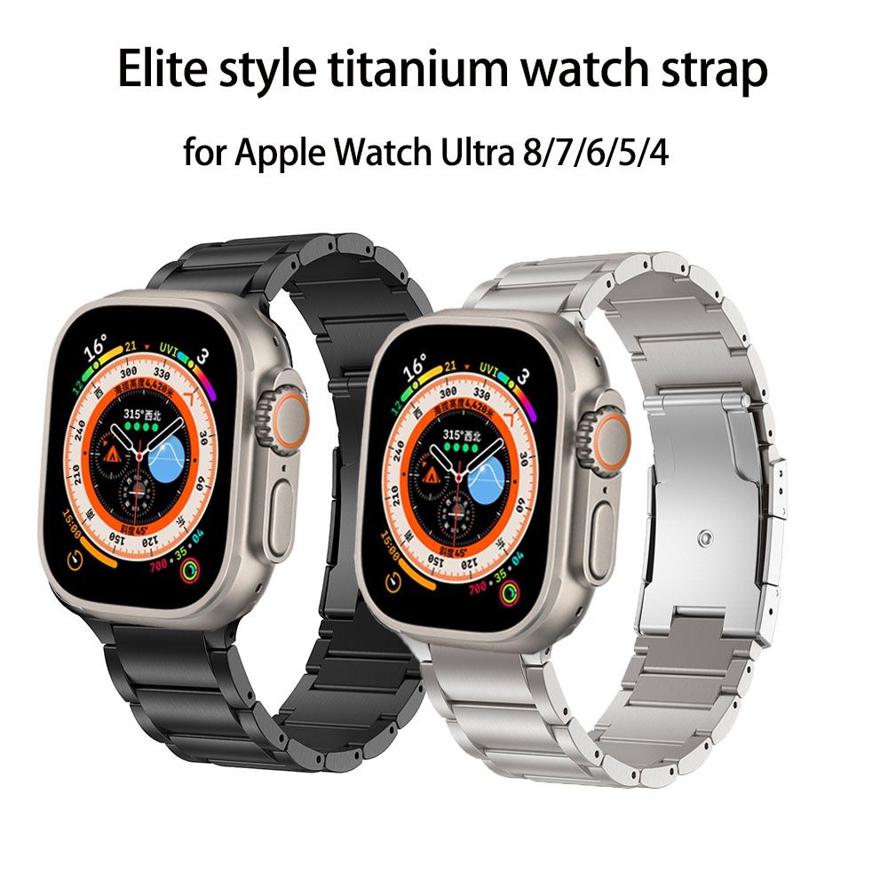 鈦金屬錶帶適用於 Apple Watch 錶帶 Ultra 49 毫米 45 毫米 44 毫米 41 毫米錶帶手鍊適用於