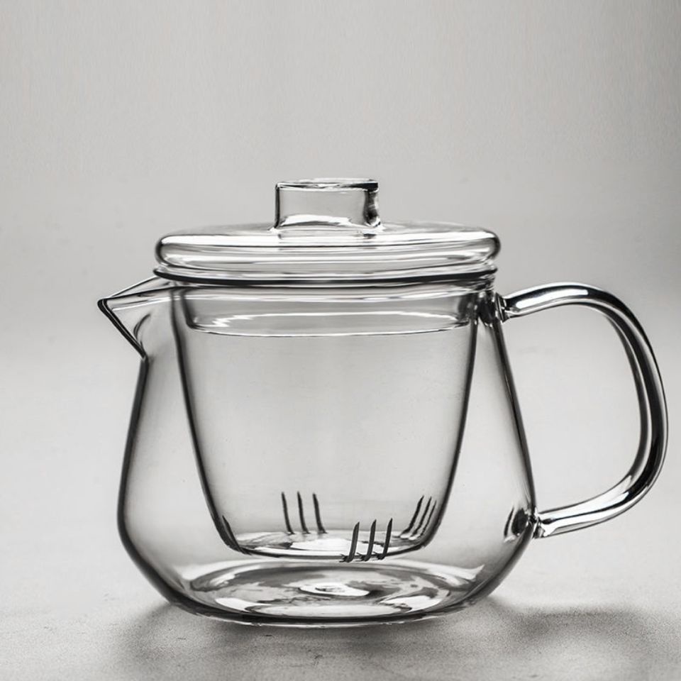 耐熱高溫玻璃茶壺過濾加厚透明單壺小號花茶壺家用茶水分離泡茶壺