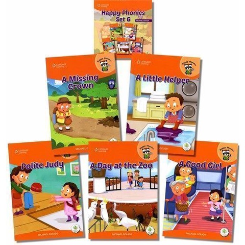 &lt;姆斯&gt;Happy Phonics Set 6 (5 Books + Audio CD/1片) 9789865632212  &lt;華通書坊/姆斯&gt;