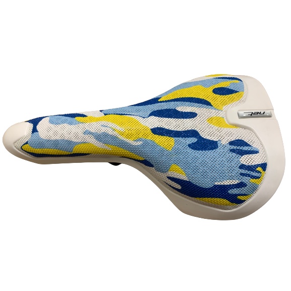 *~(疾風單車)全新 義大利 Selle ITALIA NET 蜂巢式透氣舒適 座墊 白色火焰 (有現貨)