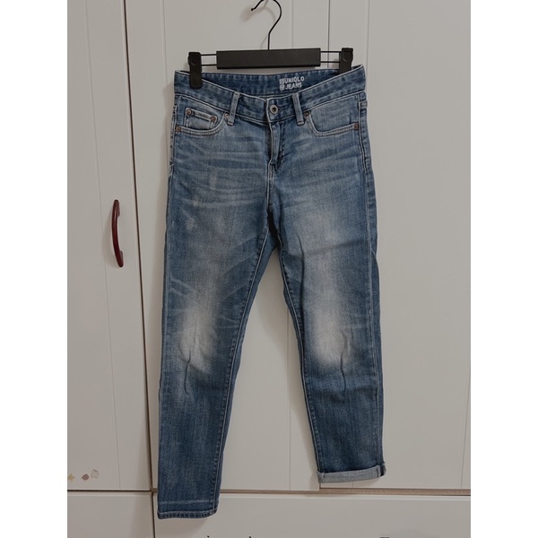 ［二手女裝］UNIQLO 男友褲 牛仔長褲 FlT-SLIM BOYFRIEND 休閒美式隨性穿搭風格