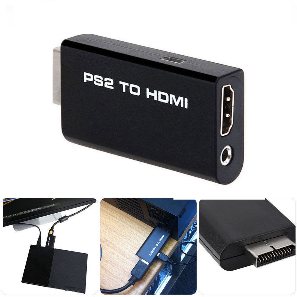 Ps2 到 HDMI 轉換器適配器,帶音頻 AV 到 HDMI 視頻高清轉換器