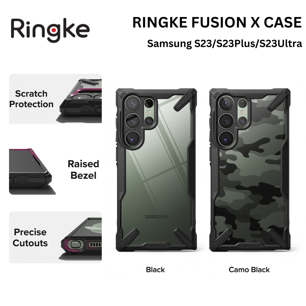 SAMSUNG Ringke Fusion X 軟殼三星 Galaxy S23 Ultra Plus 5G 外殼