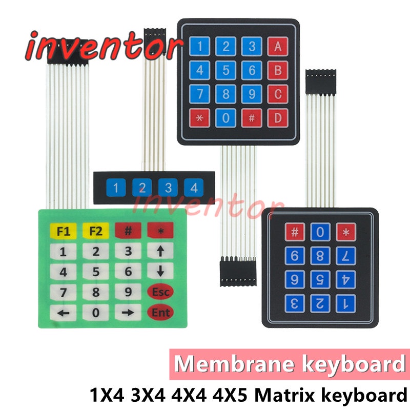 4 12 16 20 鍵按鈕薄膜開關 1x4 3x4 4x4 4x5 鍵矩陣陣列鍵盤鍵盤控制面板 Arduino DIY