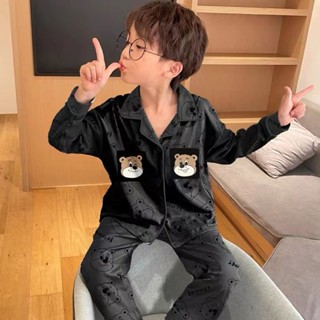 【百樂小森林】兒童睡衣男童薄款春秋季夏天全長袖男孩中大童親子家居服空調