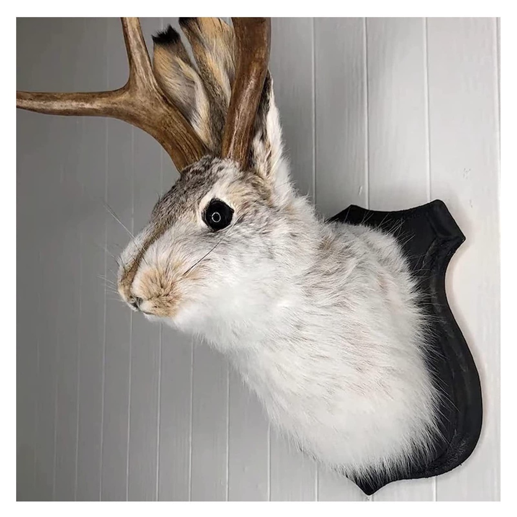 【藝家生活館】【現貨 】熱賣⭐鹿角兔牆飾復活節鹿頭壁掛架假兔毛茸茸動物標本錄製術