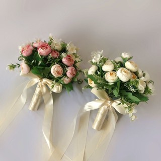 ❤VSE3❤訂婚手捧花新娘結婚婚禮模擬韓式手工混搭小清新花束婚紗拍照道具