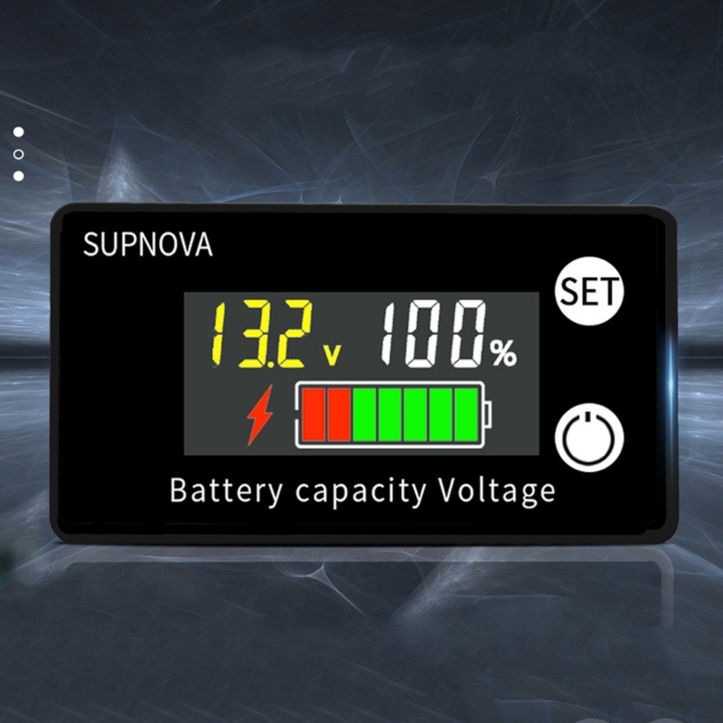 Pcf* 電池容量指示器電壓表,帶 LCD 顯示監測表電壓表
