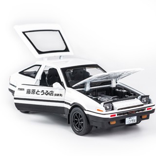 【貝貝趣玩館 現貨速發】玩具車 米樂-頭文字D豐田ae86合金模型車 聲光回力玩具車兒童玩具車擺件 生日禮物男孩玩具