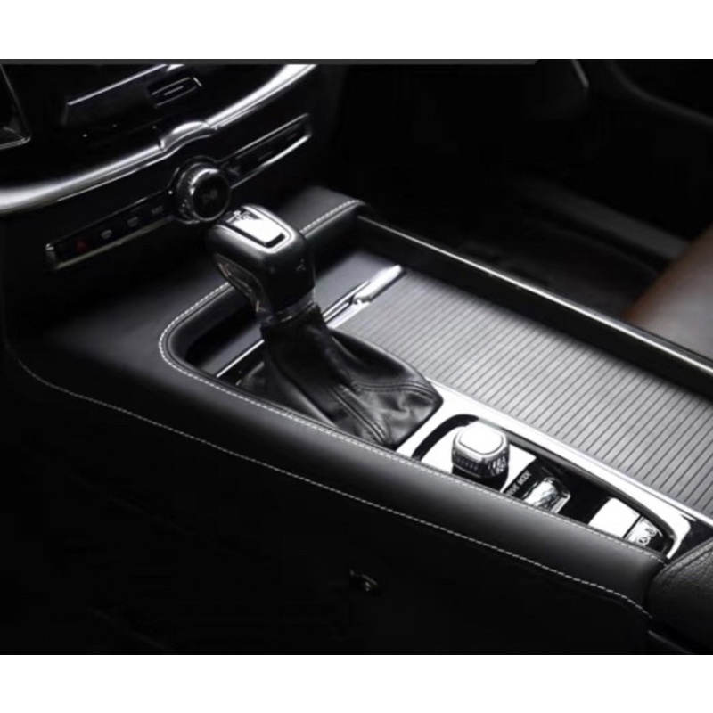 VOLVO NEW S60 V60 XC60中控排檔外框-黑皮革（全新）