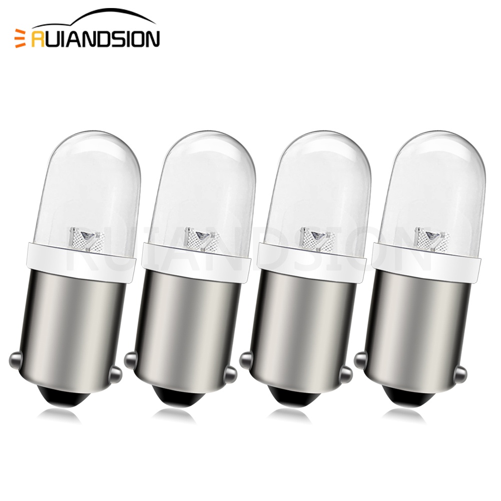 4 件 Ruiandsion Spotlight BA9S LED Bulb 12V 24V 白色藍色紅色黃色綠色儀表燈