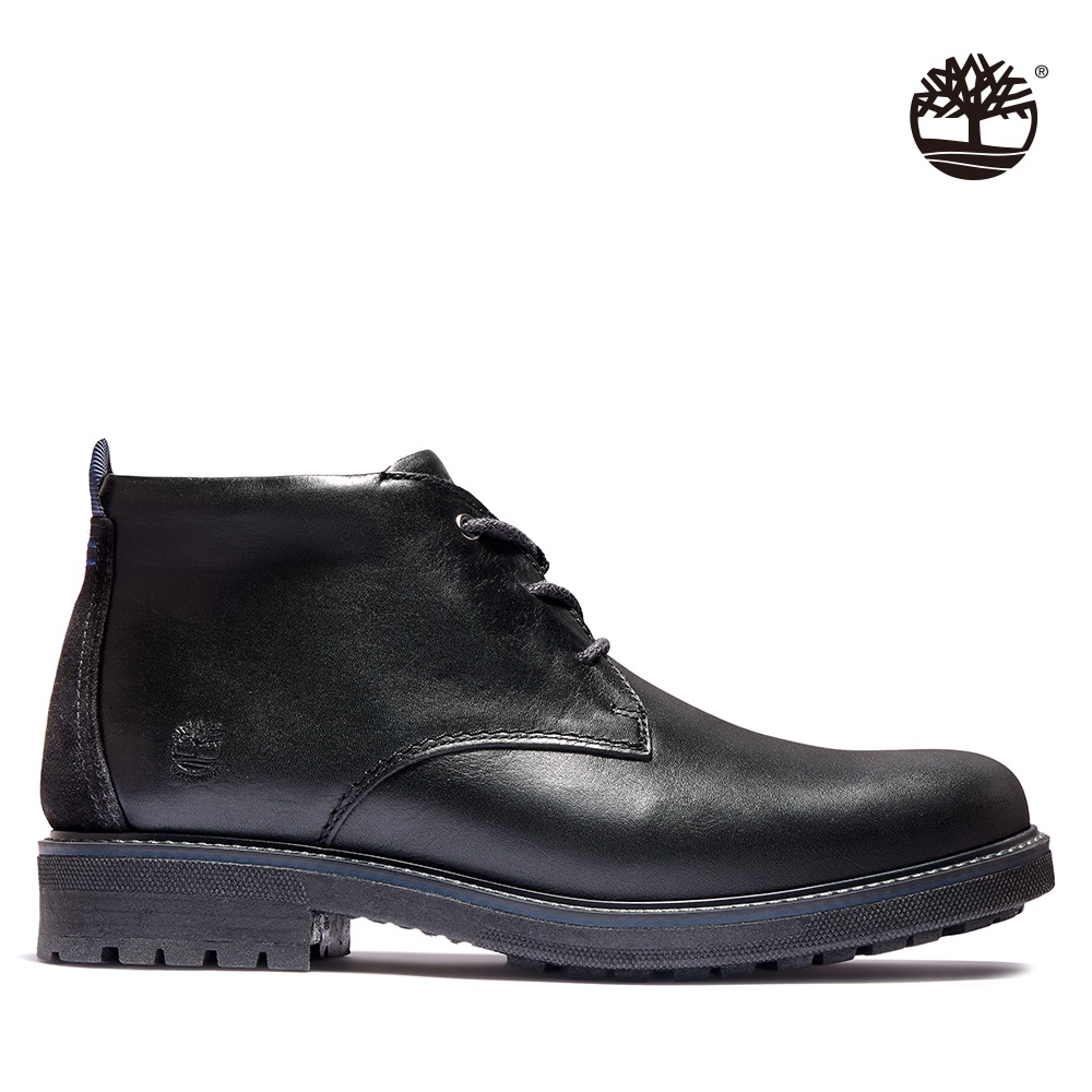Timberland 男款黑色全粒面革低筒靴|A2KCW001