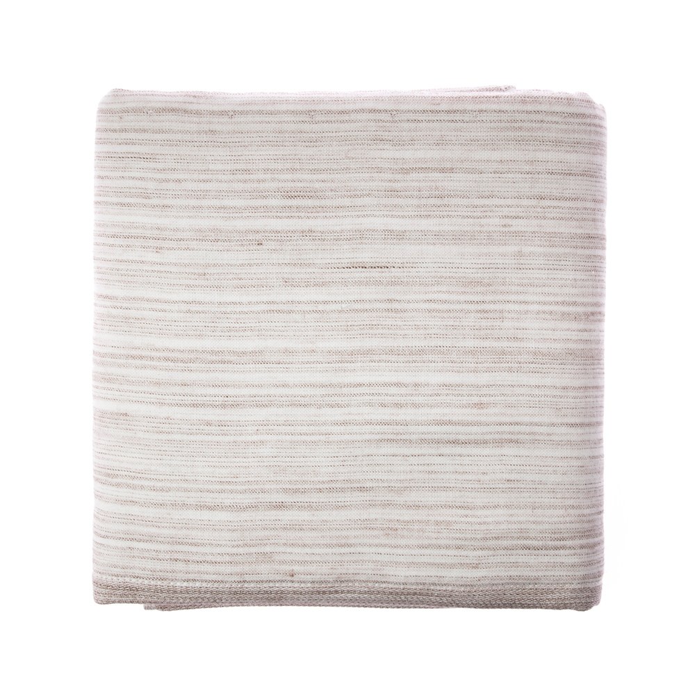 【HOLA】和風竹纖維紗布彩虹浴巾(棕) 70x140cm