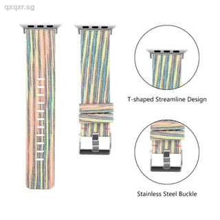 適用於蘋果手錶蘋果手錶蘋果 iwatch 尼龍帆布錶帶