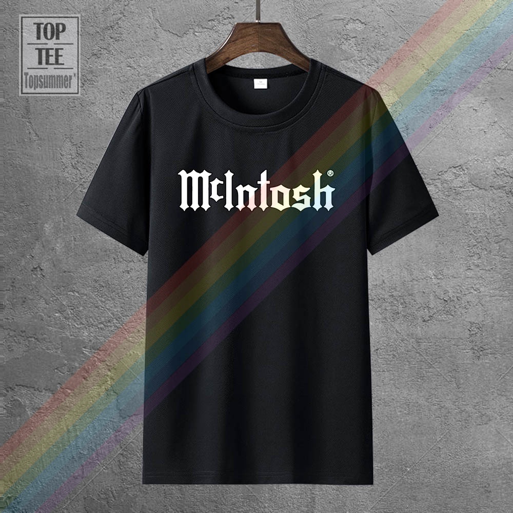 [街頭時尚 T 恤] Mcintosh Home Audio Logo 男士 T 恤男士趣味印花上衣 T 恤休閒 O 領