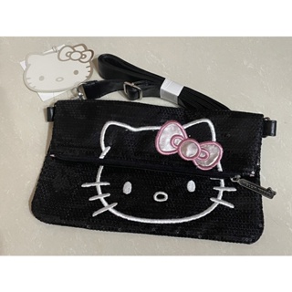 絕版收藏品 Sanrio Hello kitty亮片系列臉型斜背包