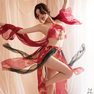 情趣透視肚兜 性感睡衣 改良旗袍 性感旗袍 和服 情趣內衣 仙女裙 COSPLAY 小紅書 D938