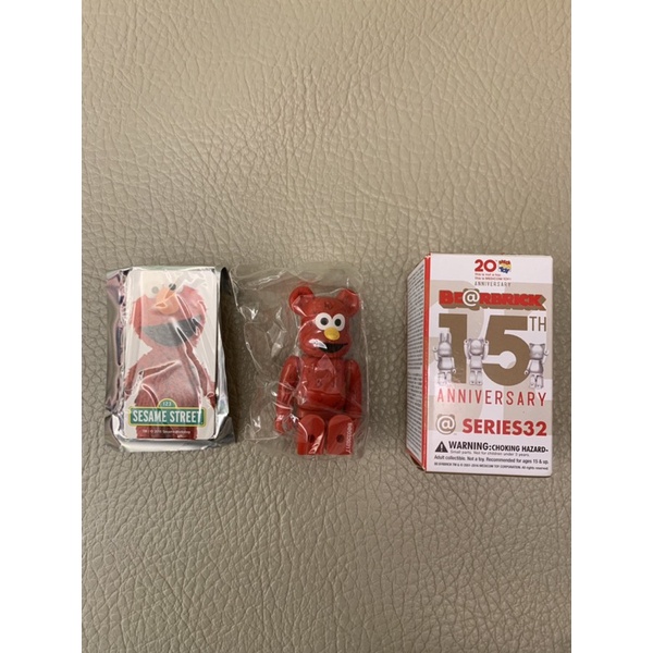 【bearbrick】bearbrick 100% 32代 Elmo 芝麻街 盒抽 be@rbrick