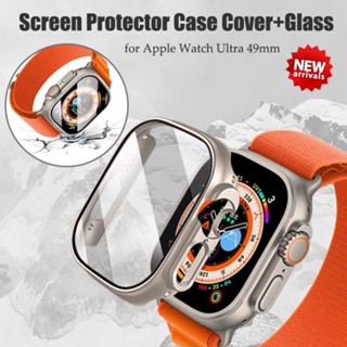Pc 螢幕保護膜保險槓外殼玻璃外殼框架相容 Apple Watch Ultra 49 毫米 Iwatch 系列 8 49
