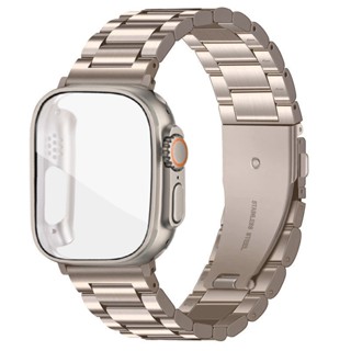 升級超外觀錶殼不銹鋼金屬錶帶相容 Apple Watch 8 7 6 Se 5 4 iWatch 44Mm 45Mm