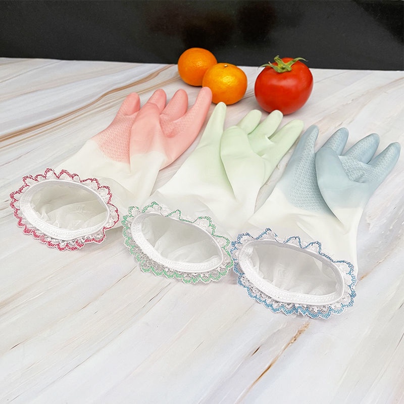 【24小時出貨】新款PVC洗碗手套 女耐用 防水 廚房膠皮 洗碗洗衣服家務手套 橡膠乳膠